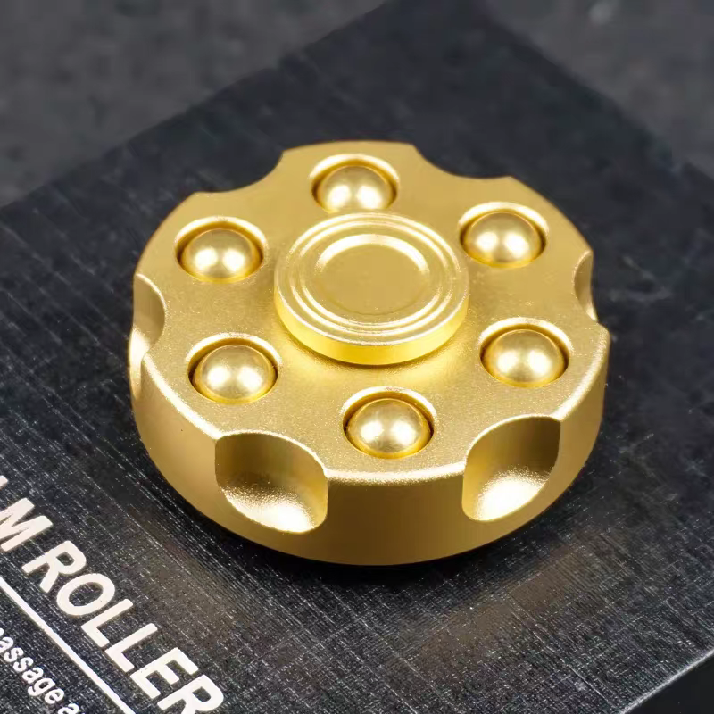Brass Revolver Bullet Fidget Spinner